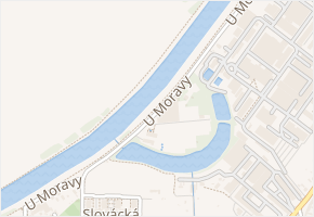 U Moravy v obci Uherské Hradiště - mapa ulice