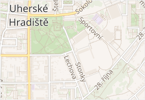 U Stadionu v obci Uherské Hradiště - mapa ulice