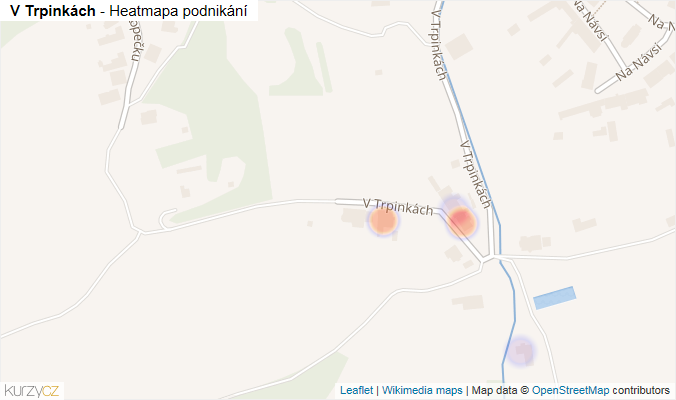 Mapa V Trpinkách - Firmy v ulici.