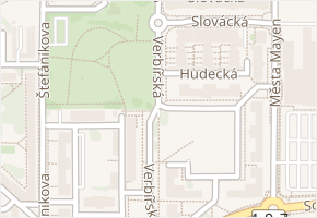 Verbířská v obci Uherské Hradiště - mapa ulice