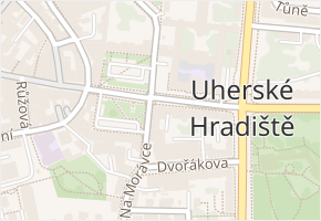 Všehrdova v obci Uherské Hradiště - mapa ulice