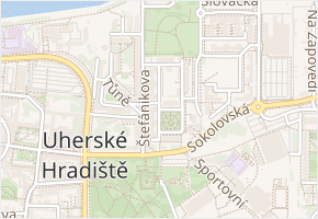 Zelené náměstí v obci Uherské Hradiště - mapa ulice