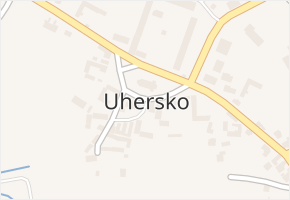 Uhersko v obci Uhersko - mapa části obce