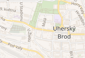 Hradišťská v obci Uherský Brod - mapa ulice