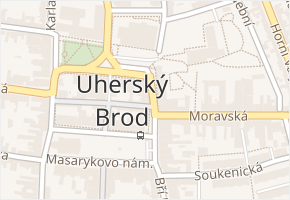 Kaunicova v obci Uherský Brod - mapa ulice