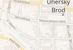 Komenského v obci Uherský Brod - mapa ulice