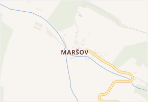 Maršov v obci Uherský Brod - mapa části obce