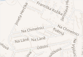 Na Chmelnici v obci Uherský Brod - mapa ulice