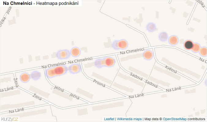 Mapa Na Chmelnici - Firmy v ulici.