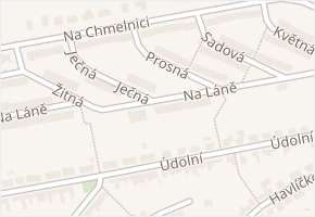 Na Láně v obci Uherský Brod - mapa ulice