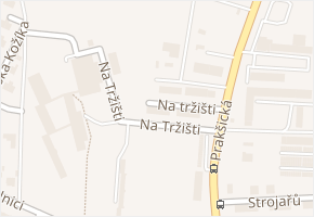 Na Tržišti v obci Uherský Brod - mapa ulice
