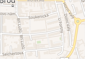 Tkalcovská v obci Uherský Brod - mapa ulice