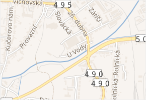 U Vody v obci Uherský Brod - mapa ulice