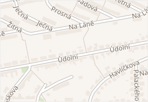 Údolní v obci Uherský Brod - mapa ulice