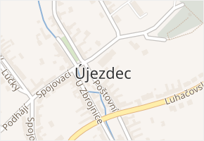 Újezdec v obci Uherský Brod - mapa části obce