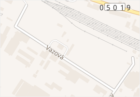 Vazová v obci Uherský Brod - mapa ulice