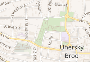Weberova v obci Uherský Brod - mapa ulice