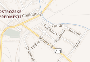 Jiráskova v obci Uherský Ostroh - mapa ulice