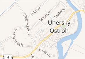 Nábřežní v obci Uherský Ostroh - mapa ulice