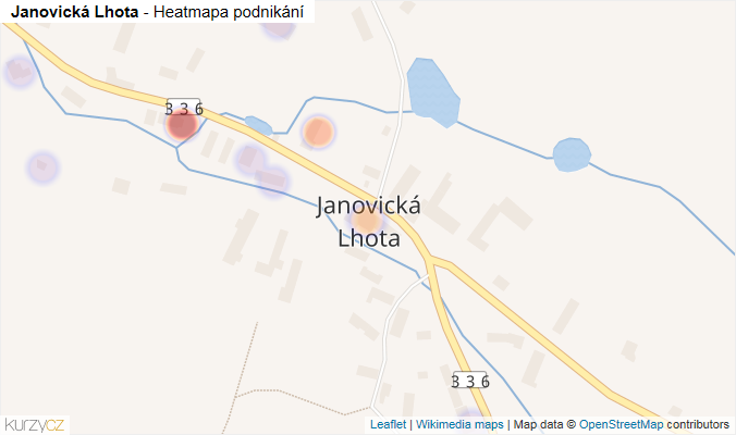 Mapa Janovická Lhota - Firmy v části obce.