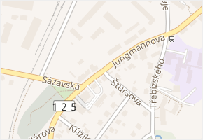 Jungmannova v obci Uhlířské Janovice - mapa ulice