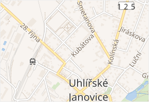Kubátova v obci Uhlířské Janovice - mapa ulice