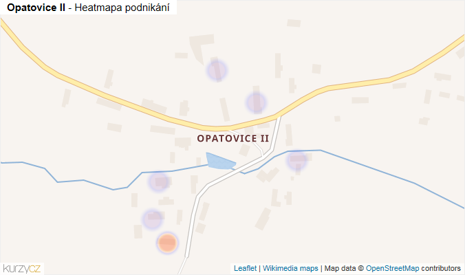 Mapa Opatovice II - Firmy v části obce.