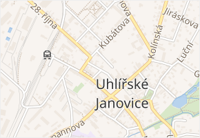 Pečírkova v obci Uhlířské Janovice - mapa ulice
