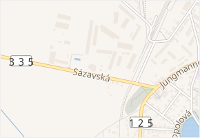 Sázavská v obci Uhlířské Janovice - mapa ulice
