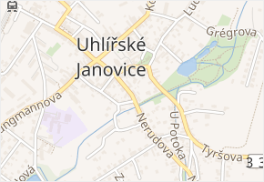 Sladkovského v obci Uhlířské Janovice - mapa ulice