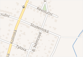 Studentská v obci Uhlířské Janovice - mapa ulice
