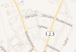 Tylova v obci Uhlířské Janovice - mapa ulice