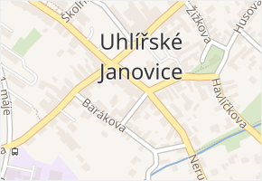 Václavské náměstí v obci Uhlířské Janovice - mapa ulice