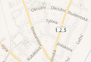 Vrchlického v obci Uhlířské Janovice - mapa ulice