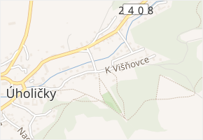 K Višňovce v obci Úholičky - mapa ulice