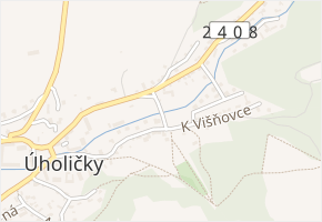 U Splavu v obci Úholičky - mapa ulice