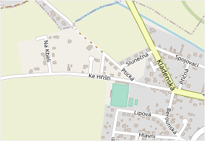 Dlážděná v obci Úhonice - mapa ulice
