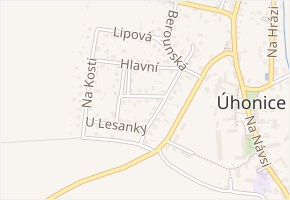 Krátká v obci Úhonice - mapa ulice