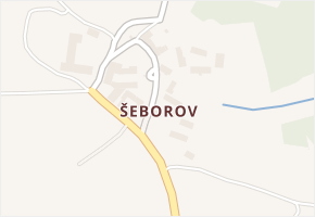 Šeborov v obci Uhřínov - mapa části obce