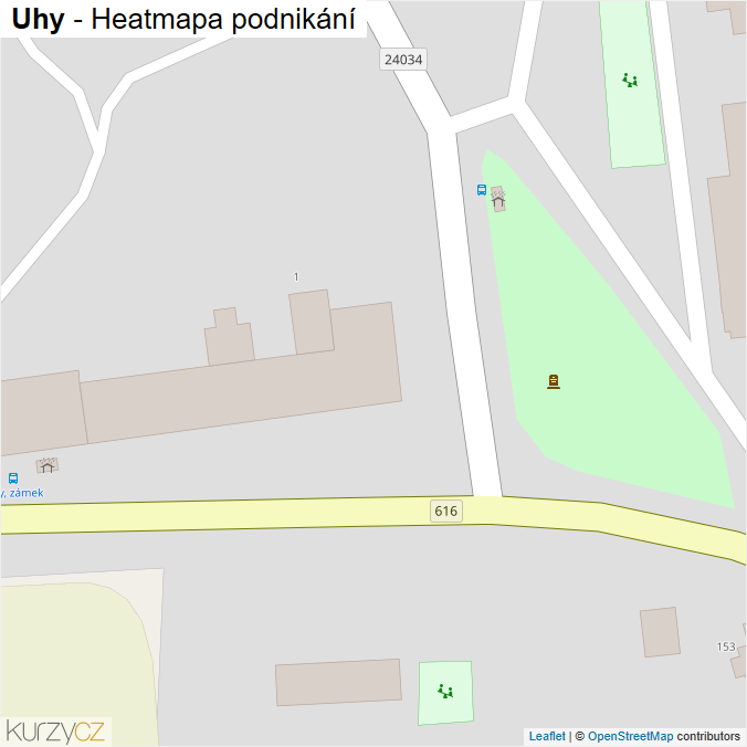 Mapa Uhy - Firmy v obci.