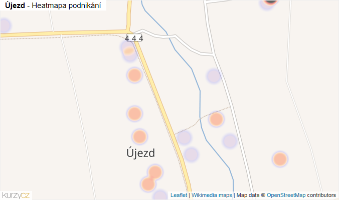 Mapa Újezd - Firmy v části obce.