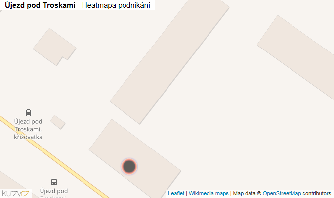 Mapa Újezd pod Troskami - Firmy v obci.