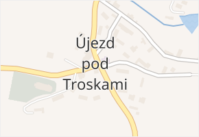 Újezd pod Troskami v obci Újezd pod Troskami - mapa části obce