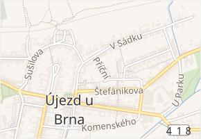 Příční v obci Újezd u Brna - mapa ulice