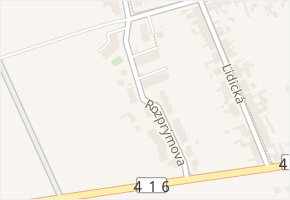 Rozprýmova v obci Újezd u Brna - mapa ulice