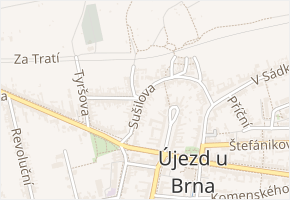 Sušilova v obci Újezd u Brna - mapa ulice