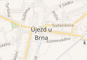 U Hřiště v obci Újezd u Brna - mapa ulice