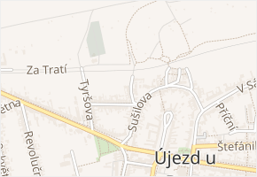 Vinohrádky v obci Újezd u Brna - mapa ulice