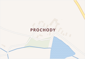 Prochody v obci Újezd u Chocně - mapa části obce