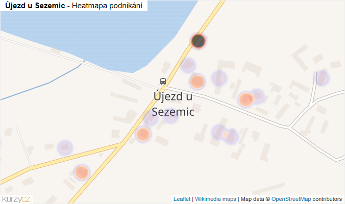 Mapa Újezd u Sezemic - Firmy v části obce.